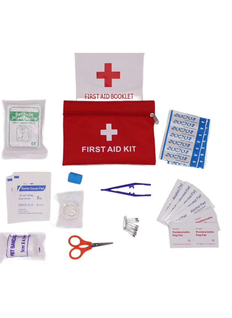 Yuwell Portable First Aid Kit Pouch Lightweight Small Emergency Bag Survival Kit For Emergencies At Home Outdoors Travel Car Camping Workplace Hiking And Survival  - Image 2