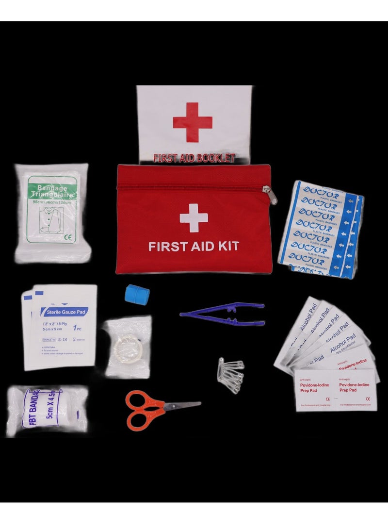 Yuwell Portable First Aid Kit Pouch Lightweight Small Emergency Bag Survival Kit For Emergencies At Home Outdoors Travel Car Camping Workplace Hiking And Survival  - Image 3