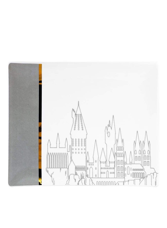 Seven20 Harry Potter Hogwarts Grey & Gold Ceramic Serving Platter - Image 1