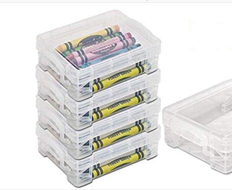 Super Stacker Stackable Crayon Box - Clear (4 Pack) - Image 5