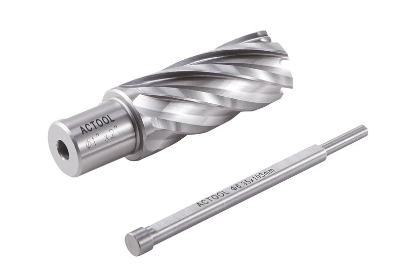 ACTOOL 1" Diameter × 2" Depth of Cut HSS ANNULAR Cutter with 3/4'' Weldon Shank - Image 3