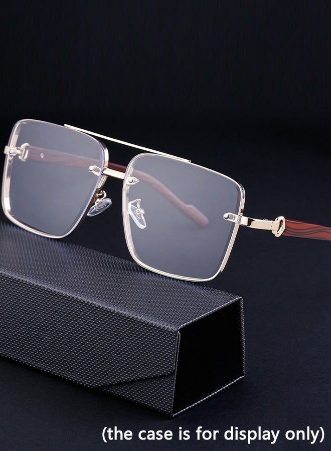 Men's Full Rim Square Sunglasses Metal Temples UV400 Protection for Driving & Outdoor - Image 1