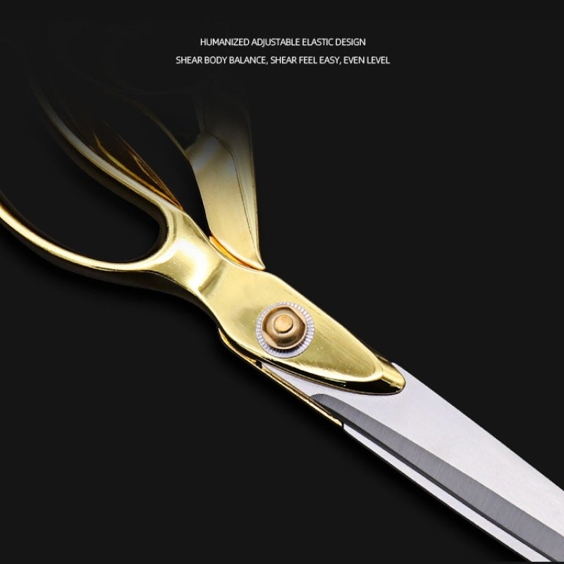 Ceremonial Shears 11-Inch Polished Golden Zinc Alloy Construction - Durable Corrosion-Resistant Sewing Scissors for Professional Tailors, Dressmakers and Ceremonial Events - Image 5