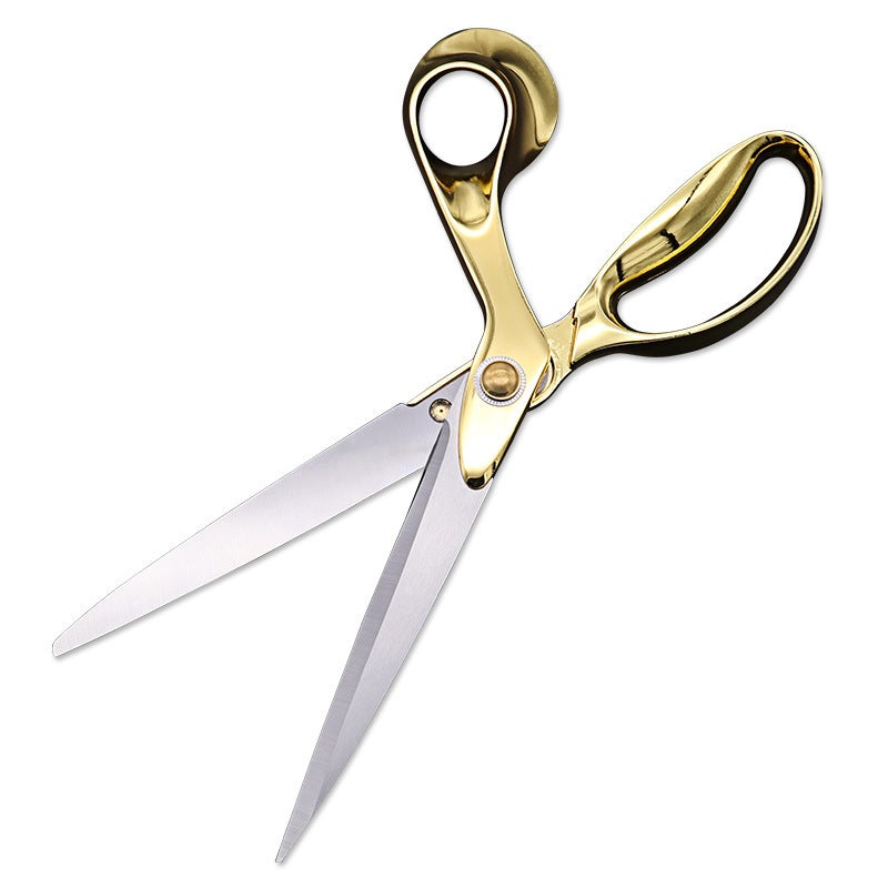 Ceremonial Shears 11-Inch Polished Golden Zinc Alloy Construction - Durable Corrosion-Resistant Sewing Scissors for Professional Tailors, Dressmakers and Ceremonial Events - Image 2