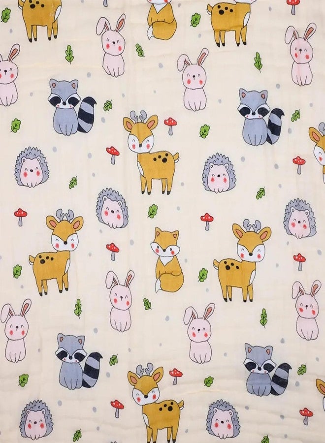 Tiny Treasures 100% Organic Cotton 6-Layer Muslin Baby Blanket (100x110 cm) is Super Soft, Breathable, Gentle on Baby's Skin. Perfect for Comfort, Warmth, Everyday use. Includes 1 Blanket (Multicolor) - Image 4