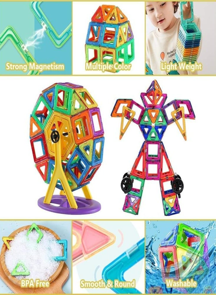 Oasisgalore Ferris Wheel Building Blocks Variety  Magnetic Stick Build Magnetic Educational Toy Color Window Magnetic Sheet,42Pcs  - Image 5