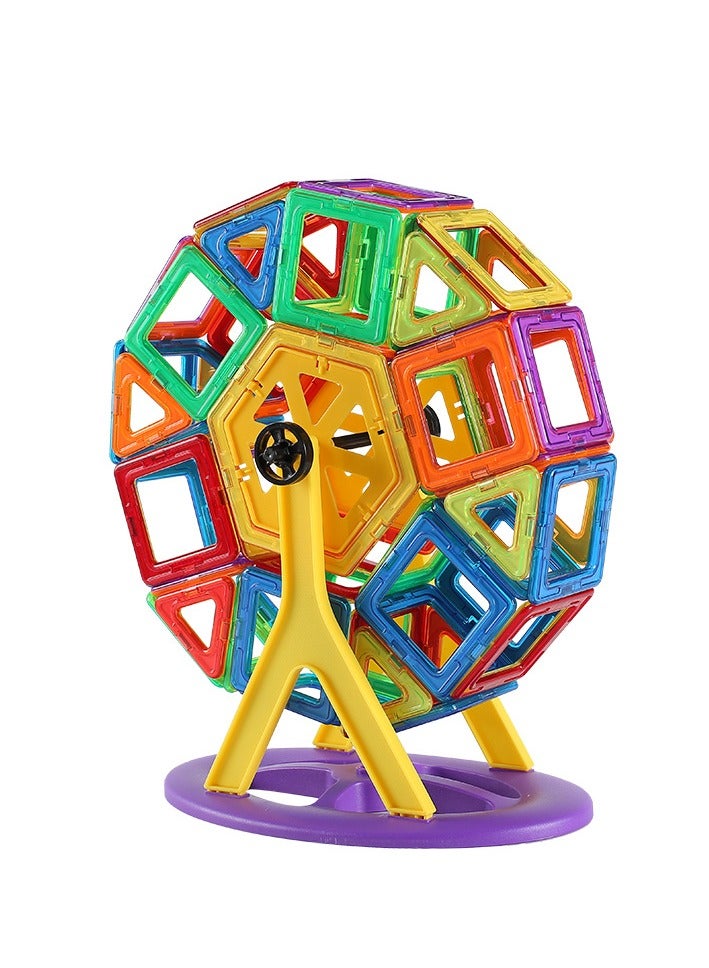 Oasisgalore Ferris Wheel Building Blocks Variety  Magnetic Stick Build Magnetic Educational Toy Color Window Magnetic Sheet,42Pcs  - Image 1