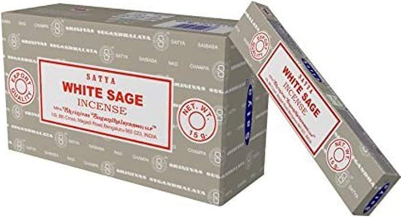 Satya Nag Champa White Sage incense sticks-12packs x 15grams by - Image 1