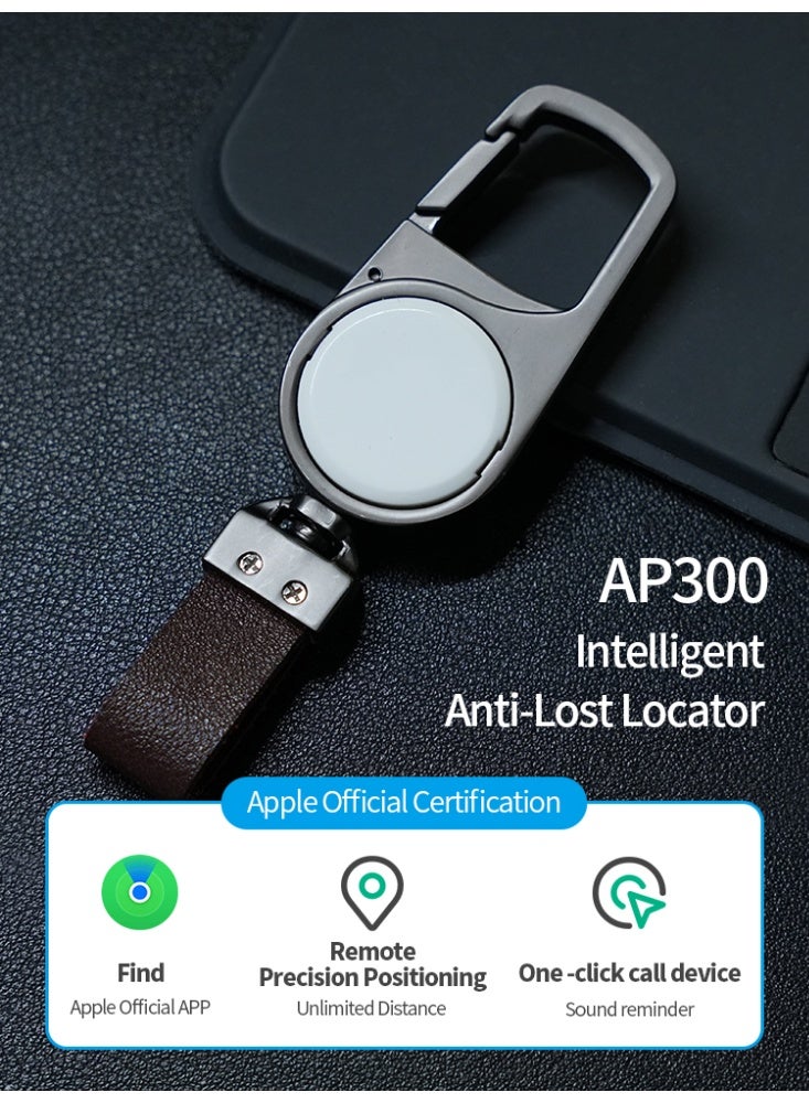 جهاز تتبع مفاتيح السيارة Airtag بنظام تحديد المواقع العالمي (GPS) مع سلسلة مفاتيح، جهاز Airtag للعثور على مفتاحي الذكي، متوافق مع أجهزة Apple iOS، مزود بنظام تحديد المواقع العالمي (GPS) للسيارات، شاشة LCD، جهاز تتبع المفاتيح، جهاز مضاد للضياع - Image 4