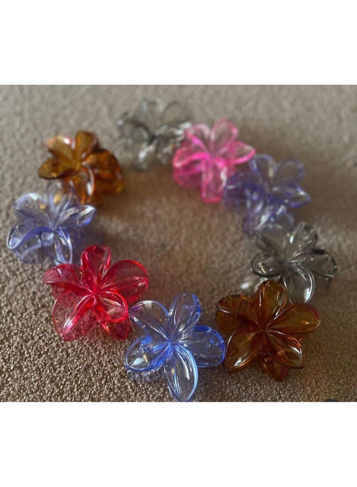 Hawaiian Flower Hair Clip "Red" - Image 2