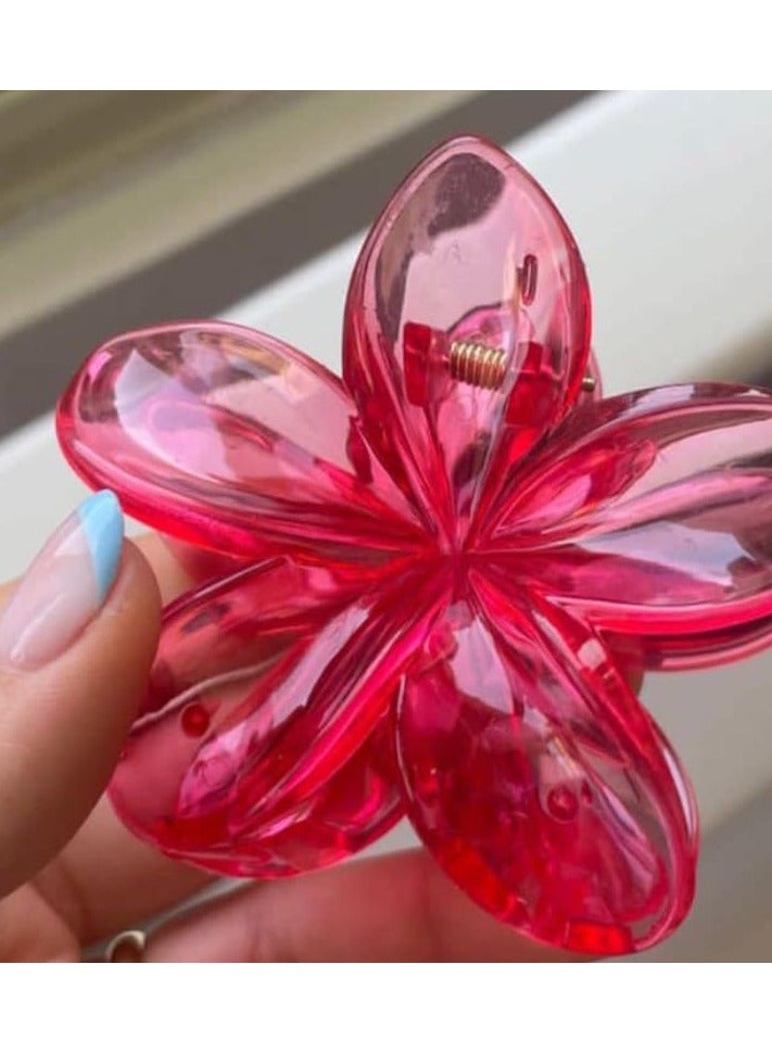 Hawaiian Flower Hair Clip "Red" - Image 1
