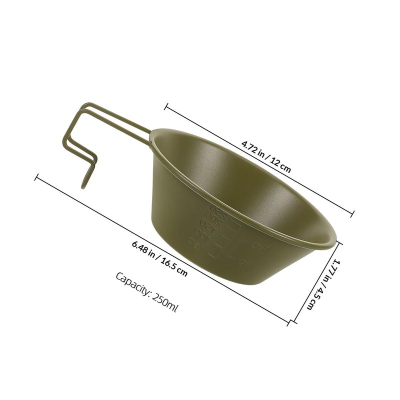 Stainless Steel Camping Bowl 250ml Non Stick Coating Lightweight Portable Cup - Image 3