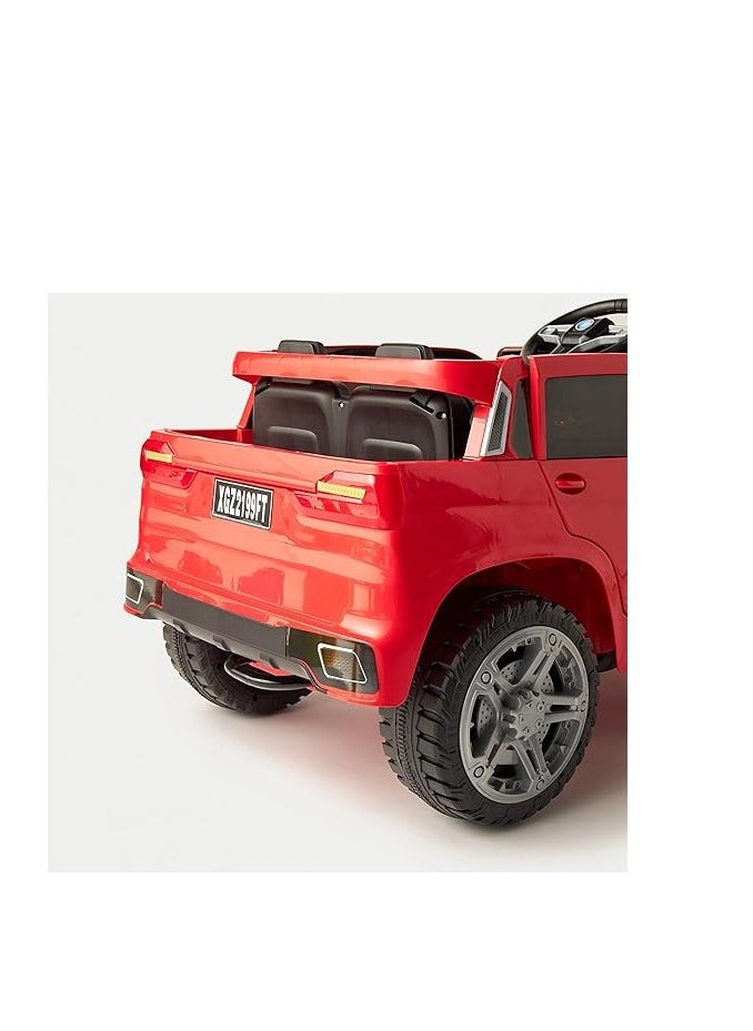 GOLD MANTIS Kids Ride-On SUV Car | Electric Battery-Powered Vehicle with Remote Control, LED Lights, Music Player & Realistic Off-Road Design | Red, Durable & Safe Kids Car  - Image 2
