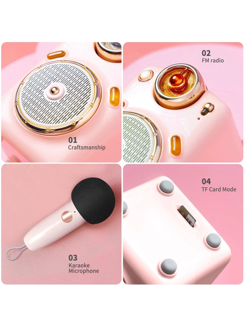 AROAQ Fairy-OK Portable Bluetooth Speaker with Microphone Voice Change Karaoke Function FM Radio TF Card - Image 5