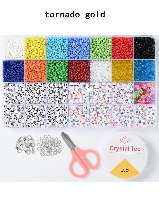 تورنيدو جولد مجموعة ألعاب صناعة فنية للأطفال مكونة من 28 شبكة مصنوعة يدويًا مع حبل ومقص - Image 1