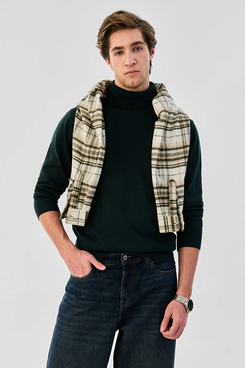 SNITCH Turtleneck Regular Fit 100% Cotton Sweater