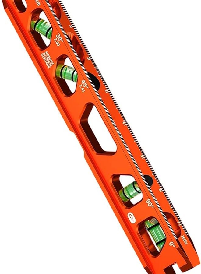 9 بوصة مستوى بناء من الألومنيوم مع قوارير دقة القاعدة لتركيب الأنابيب أعمال المعادن - Image 1