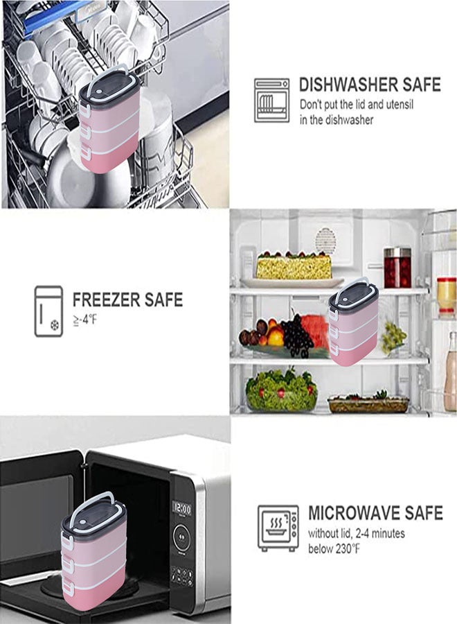 علبة غذاء عازلة من الفولاذ المقاوم للصدأ 304 من الفولاذ المقاوم للصدأ مع حقيبة عازلة 1900 مل - Image 4