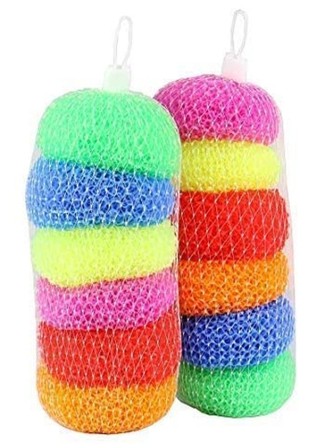 Vachi® Bath Shower Loofah Sponge Pouf Body Scrubber Exfoliator| Bathing Round Loofah for Men and Women| Ultra Soft Round Bath Sponge Juna Loofah/Scrub(Set Of 1) - Image 1