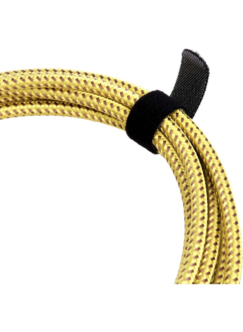 igeekwell Professional Guitar Cable 6M, Braided Guitar Lead Instrument Cables 6.35mm 1/4 Inch Jack Cord for Electric Guitar Bass, Amp, Speaker, Keyboard, Mandolin, Pro Audio (6 M 1 PACK) - Image 3