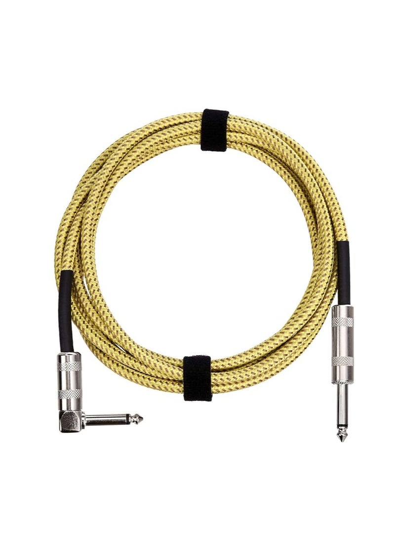 igeekwell Professional Guitar Cable 6M, Braided Guitar Lead Instrument Cables 6.35mm 1/4 Inch Jack Cord for Electric Guitar Bass, Amp, Speaker, Keyboard, Mandolin, Pro Audio (6 M 1 PACK) - Image 1