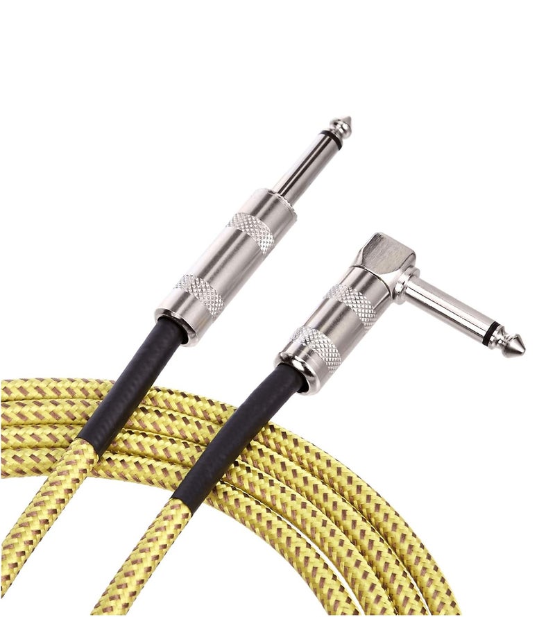 igeekwell Professional Guitar Cable 6M, Braided Guitar Lead Instrument Cables 6.35mm 1/4 Inch Jack Cord for Electric Guitar Bass, Amp, Speaker, Keyboard, Mandolin, Pro Audio (6 M 1 PACK) - Image 4