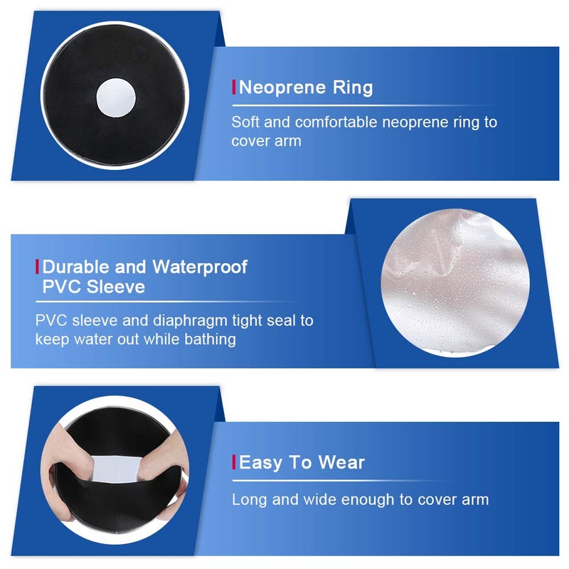 comfrt Cast Covers,Watertight Full Arm Cast Protector Reusable Sealed Cast Waterproof Bag to Keep Wound and Bandages Dry Fit The Finger Hand Wrist No Mark on Skin-Full Arm for Kids Shower - Image 2