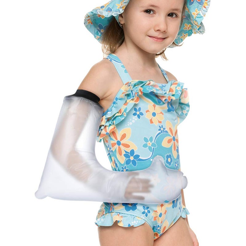 comfrt Cast Covers,Watertight Full Arm Cast Protector Reusable Sealed Cast Waterproof Bag to Keep Wound and Bandages Dry Fit The Finger Hand Wrist No Mark on Skin-Full Arm for Kids Shower - Image 1