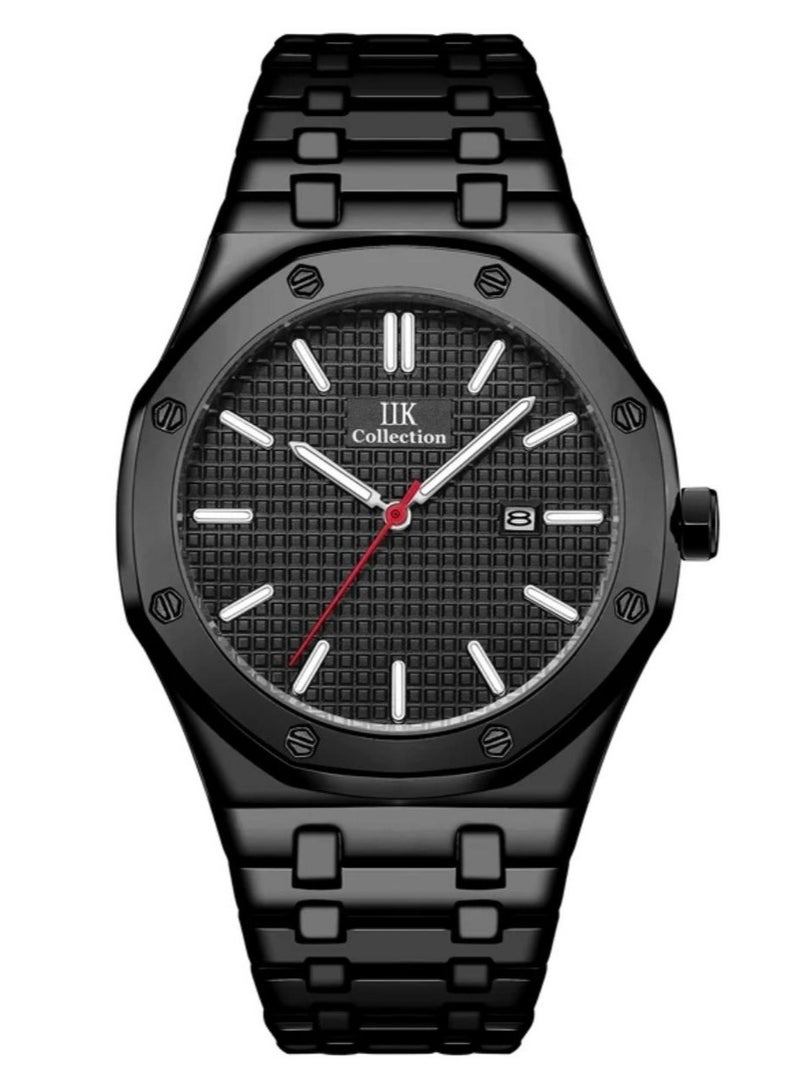 اي اي كيه كوليكشن ساعة يد رجالية من آيكي كوليكشن, سوار أسود مع ميناء أسود - Image 1