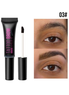Smile Tattoo Brow Tint Easy Peel Off Tint - Eyebrow Gel with Mascara Brush and Three Eyebrow Shapes Waterproof Sweatproof 3 Days Long Lasting Peel Off Tattoo Brow Gel Black #03  - Image 2
