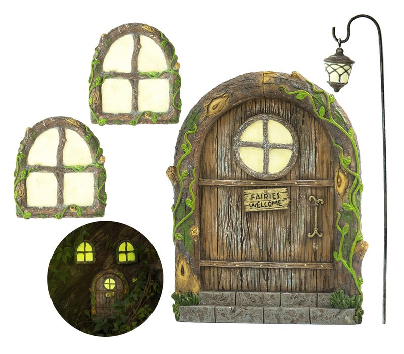 Tree Poetry Fairy Doors for Trees, Fairy Door, Fairy Garden, Fairy Garden Accessories Outdoor kit, Fairy Doors for Trees Outdoor, Gnome House - Image 1