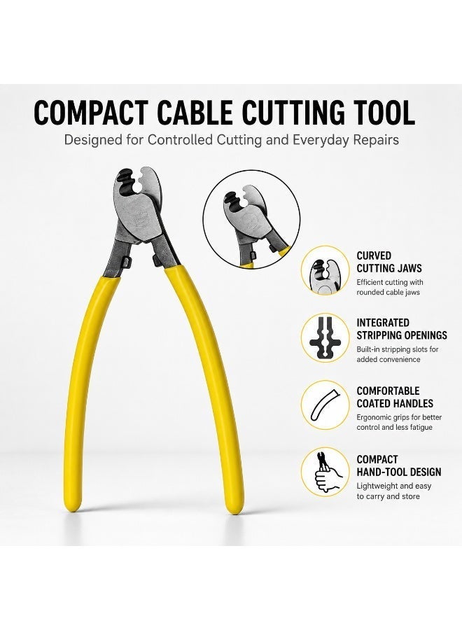 Heavy Duty Cable Cutter Pliers, Manual Wire Rope Cutter with Hardened Steel Cutting Jaws, Cable Cutting Tool for Copper, Aluminum, Communication & Electrical Cable - Image 3