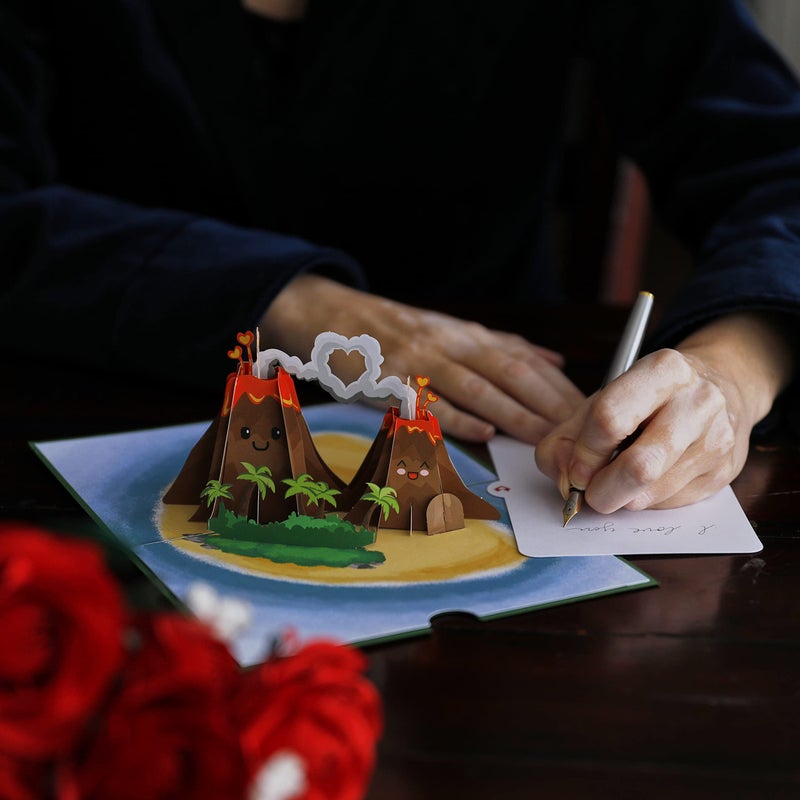 Lovepop Everyday Pop-Up Card for Her, Him, Girls, Boys - 3D Love Greeting Cards - I Lava You - 5" x 7" - Blank Note Card & Envelope Included - Image 4