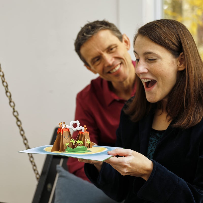 Lovepop Everyday Pop-Up Card for Her, Him, Girls, Boys - 3D Love Greeting Cards - I Lava You - 5" x 7" - Blank Note Card & Envelope Included - Image 5