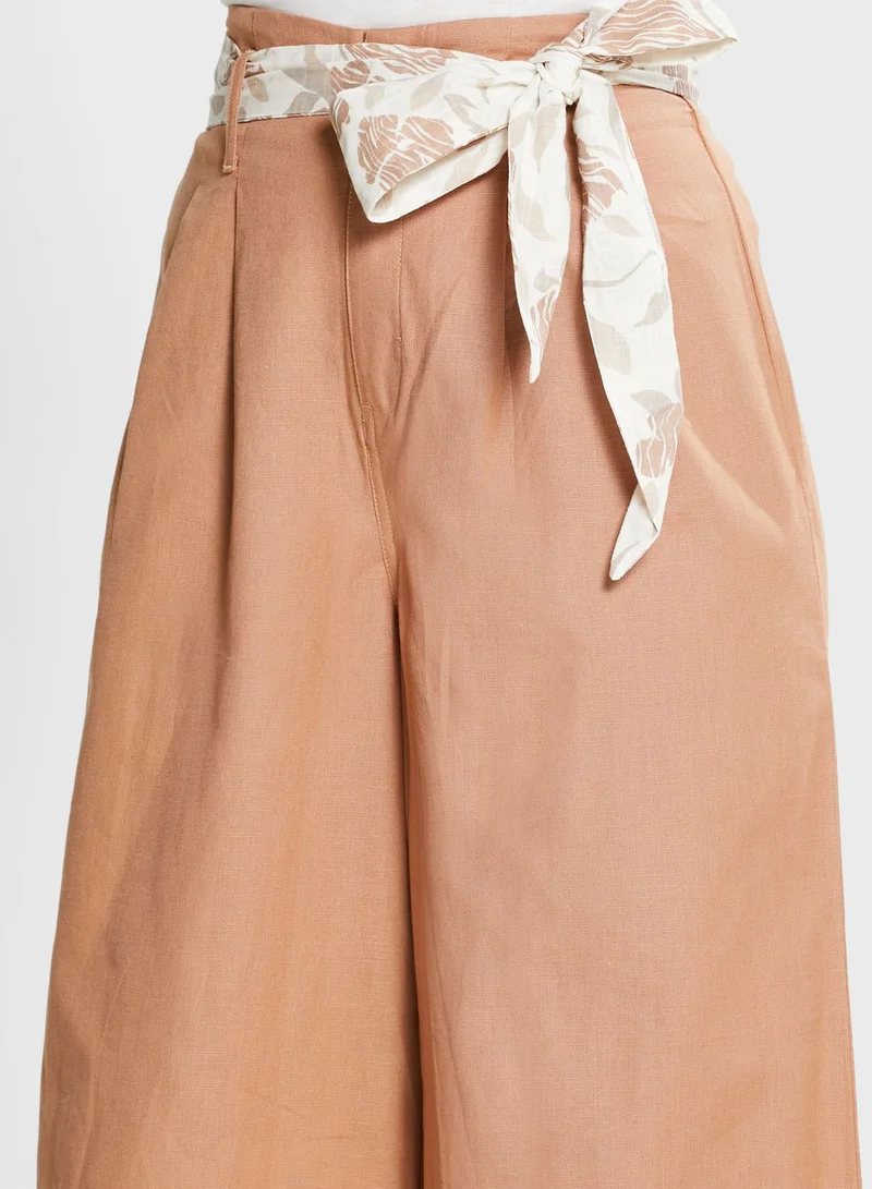 Fabindia High Waist Wide Leg Pants