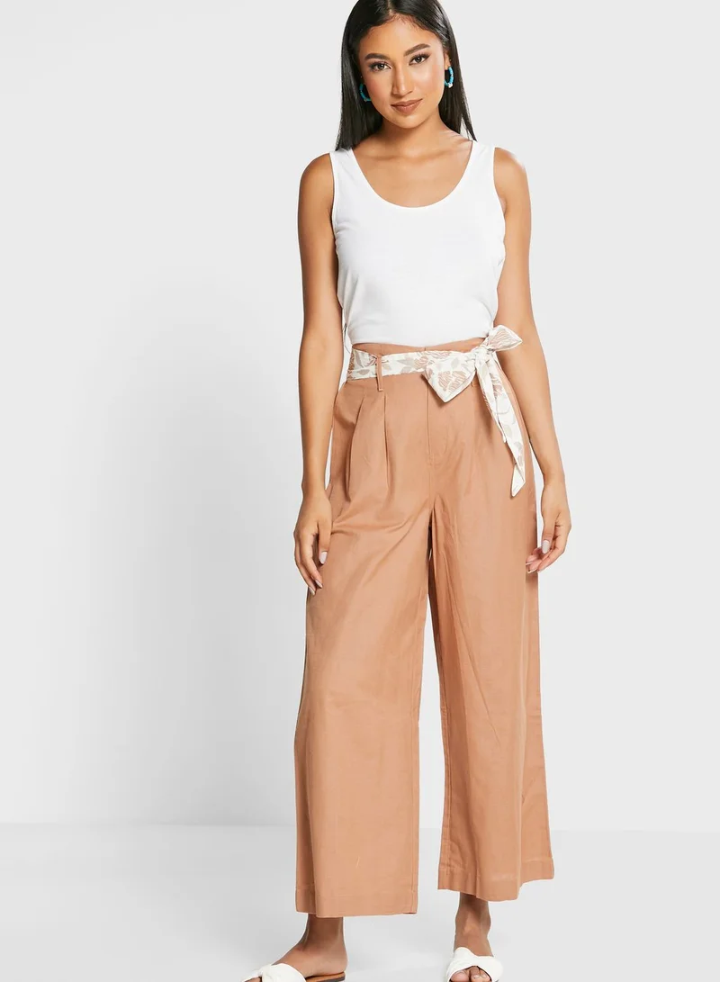 Fabindia High Waist Wide Leg Pants