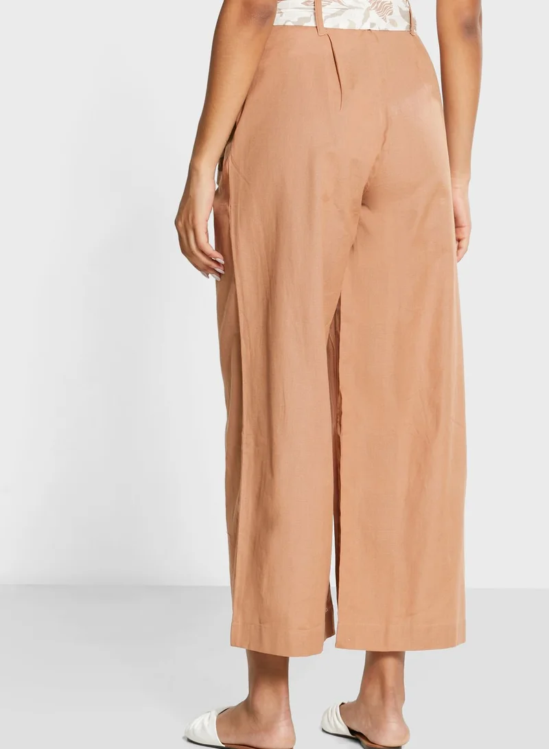 Fabindia High Waist Wide Leg Pants