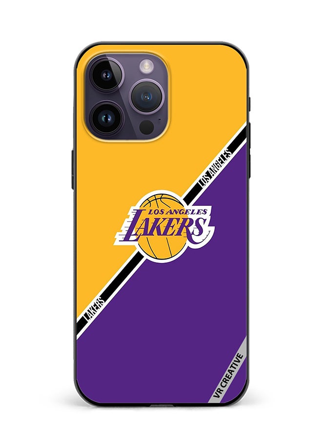 VR CREATIVE Protective Case Cover For Apple iPhone 15 Pro Max Los Angeles Lakers Design Multicolour - Image 1