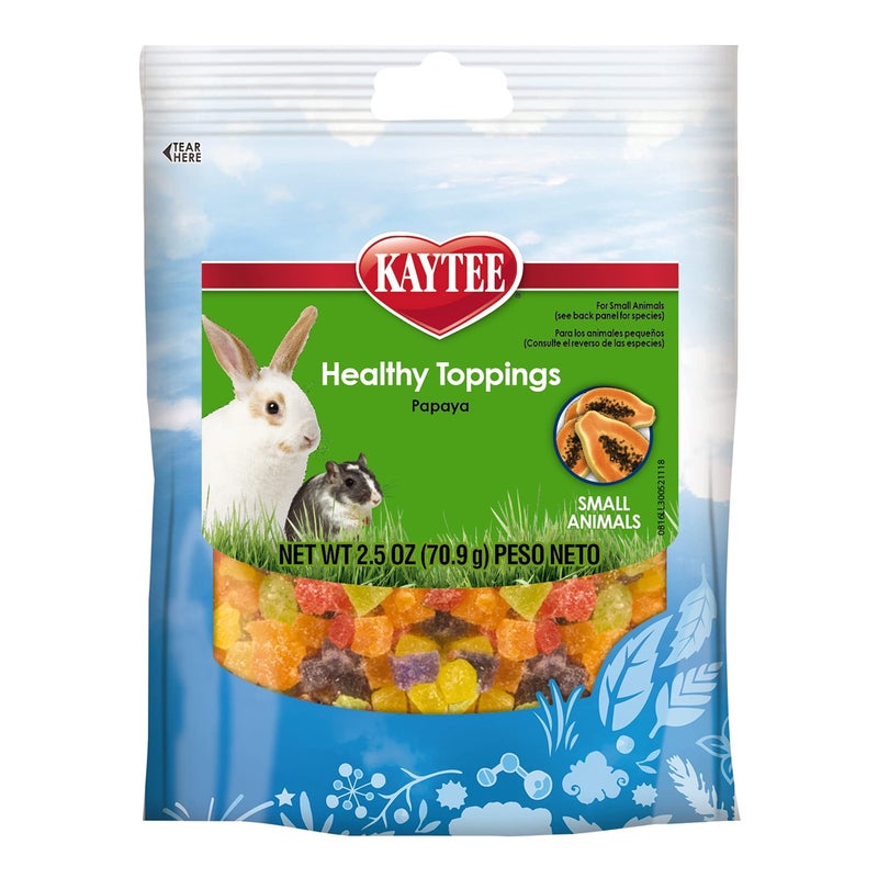 Kaytee Fiesta Healthy Toppings Papaya Treat For Small Animals, 2.5-Oz Bag - Image 1