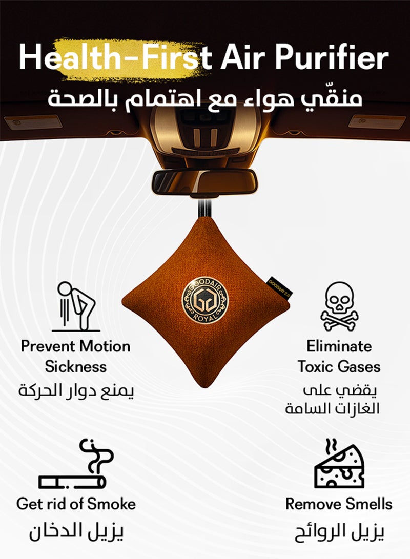 GOODAIR 2.0 Car Air Purifier | Non-electric | Romantic Coffee | Clinically Proven | Tested & Certified to Absorb Toxic Gases | Advanced Impregnated Activated Carbon | 24/7 Air Purification - Image 2