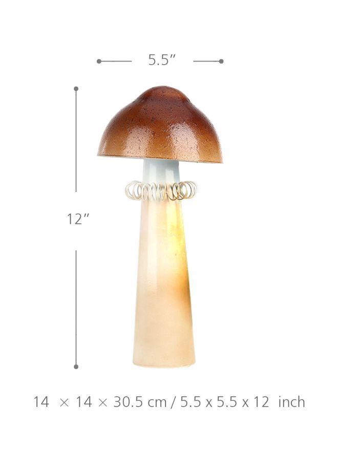 NIBEMINENT Indoor And Outdoor Decoration Mushroom Ornament Brown/White 12x5.5inch - Image 2