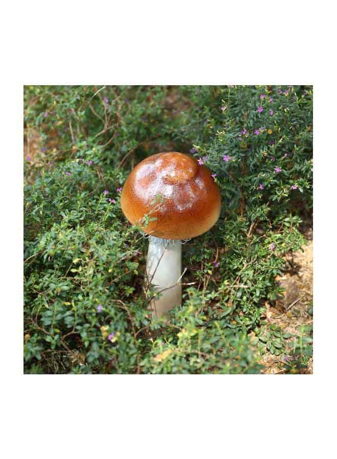 NIBEMINENT Indoor And Outdoor Decoration Mushroom Ornament Brown/White 12x5.5inch - Image 3