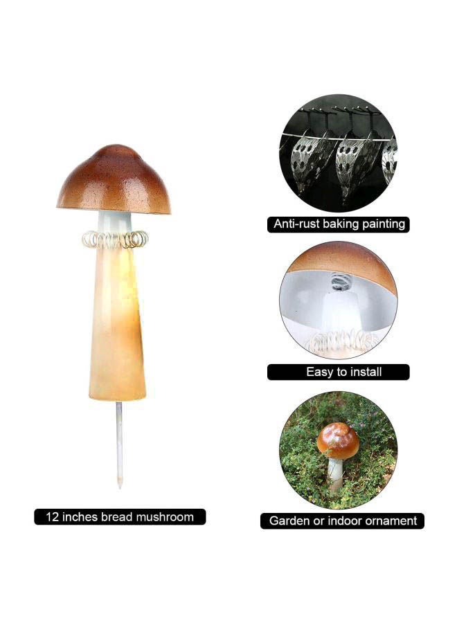 NIBEMINENT Indoor And Outdoor Decoration Mushroom Ornament Brown/White 12x5.5inch - Image 5