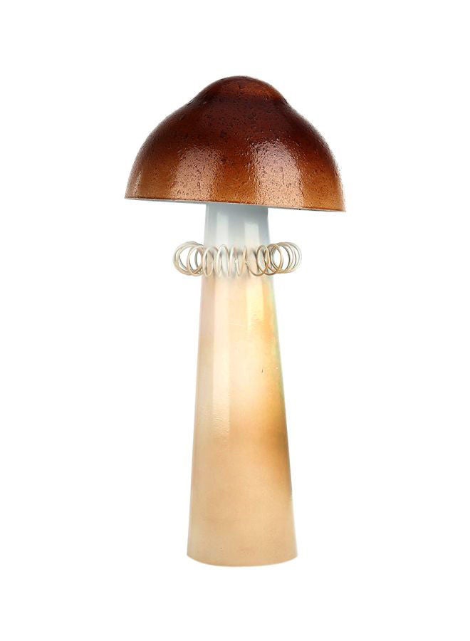 NIBEMINENT Indoor And Outdoor Decoration Mushroom Ornament Brown/White 12x5.5inch - Image 1