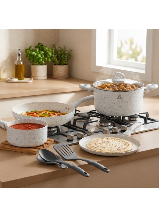 Hailo Complete 5-Layer Granite Cookware Set + Silicone Handles – 10 Pieces with Free Gift - Image 3
