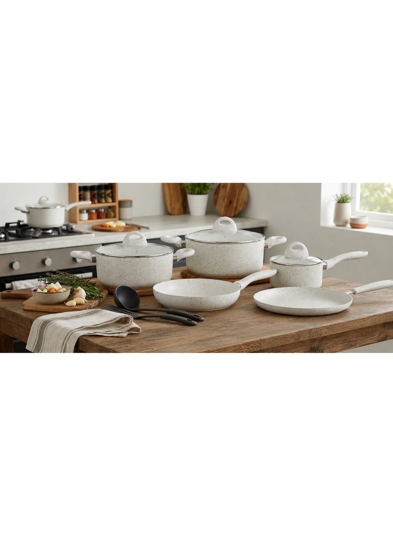 Hailo Complete 5-Layer Granite Cookware Set + Silicone Handles – 10 Pieces with Free Gift - Image 4