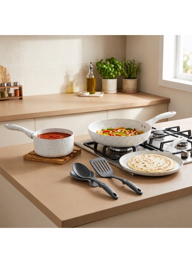 Hailo Complete 5-Layer Granite Cookware Set + Silicone Handles – 10 Pieces with Free Gift - Image 2