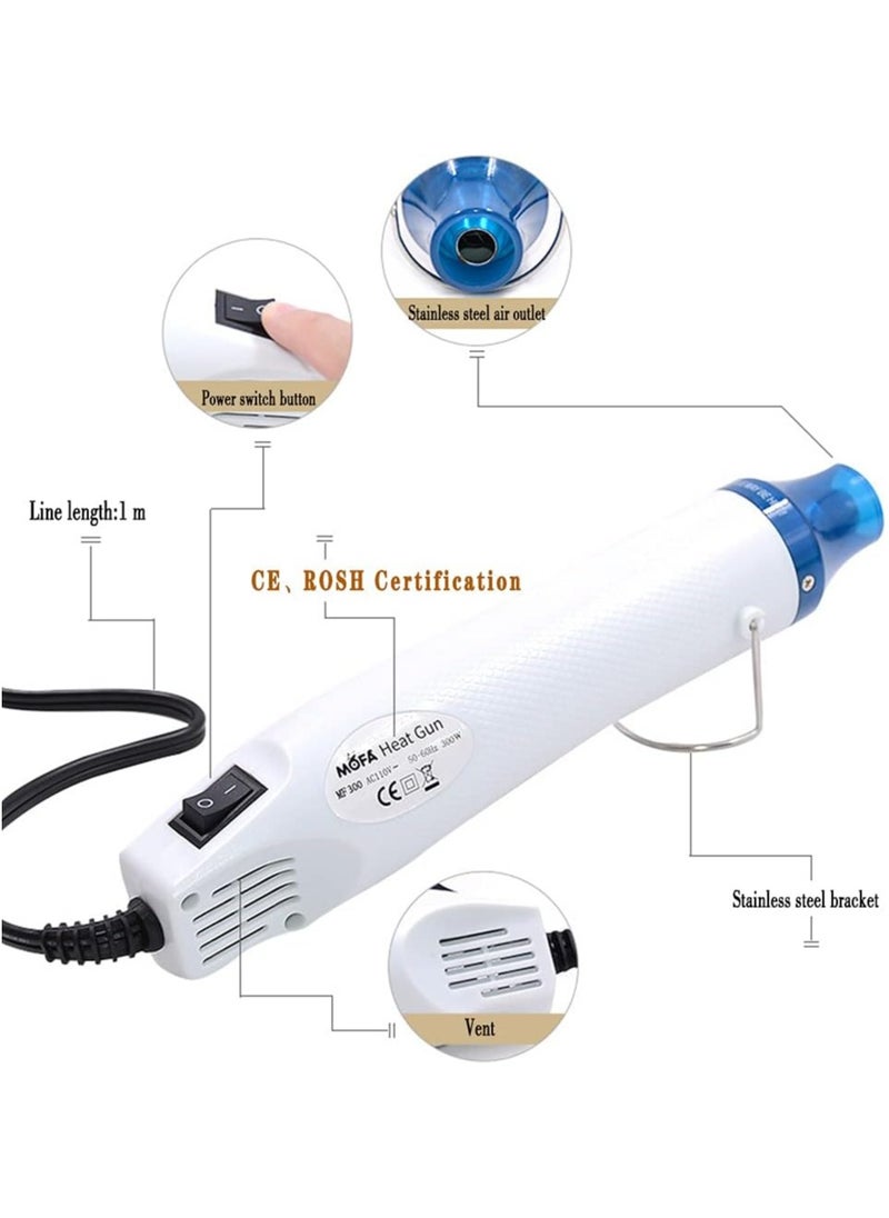 Oasisgalore Heat Gun for Bubble Removal in Epoxy Resin and Acrylic Art, DIY Glitter Tumblers (White)  - Image 2