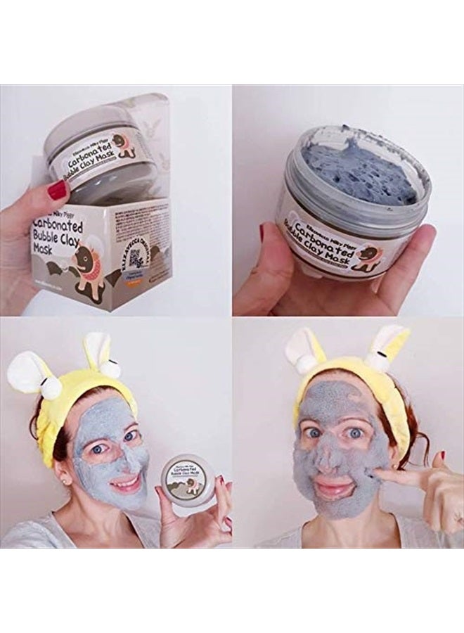 Elizavecca Milky Piggy Carbonated Bubble Clay Mask 100g/3.53 oz. - Wash off Face Wash | Bubble Skin Care | Wash off Face Dead Skin | Blackhead Remover | Deep Cleansing Face | Minuteness Bubbles Mask P - Image 5