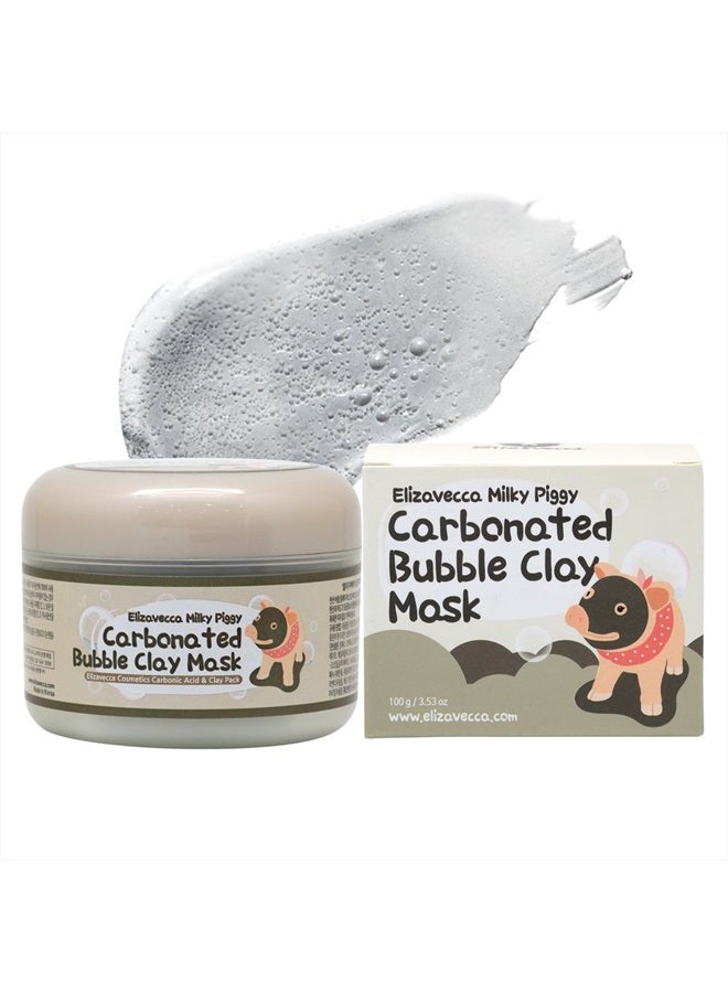 Elizavecca Milky Piggy Carbonated Bubble Clay Mask 100g/3.53 oz. - Wash off Face Wash | Bubble Skin Care | Wash off Face Dead Skin | Blackhead Remover | Deep Cleansing Face | Minuteness Bubbles Mask P - Image 3